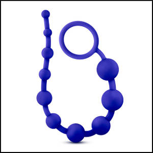 Luxe Silicone Anal Beads - Indigo